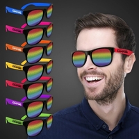Rainbow Neon Green Billboard Sunglasses