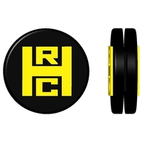 Customizable round tennis racquet dampener that is inserted between two...