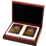 Wood Double Deck Playing Cards with Box