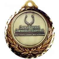 Diamond Cut Brass Medals - 2 3/4"