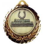 Diamond Cut Brass Medals - 2 3/4"