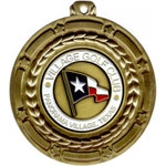 Star brass medal - 3 1/2"