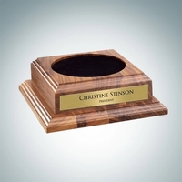 Walnut Wood Display Base has a soft velvet top to display... from ASI 47791...