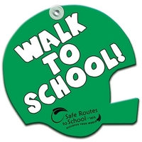 Helmet Front Paper Window Sign (Approximately 8"x8")