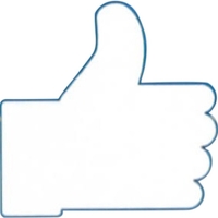 Thumbs Up shaped window sign with suction cup (not attached), 8"... from ASI...