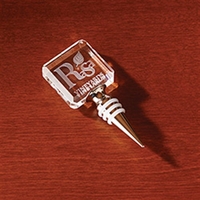 3D crystal square shaped bottle stopper with customization options.... from...