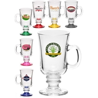 8.5 oz. clear glass Irish coffee mug with ribbed stem and... from ASI 39552...