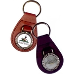 Die Struck Antique Wreath Leather Fob