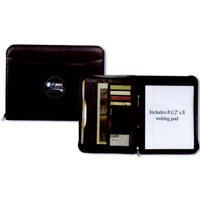 Top Grain Leather Zippered Padfolio