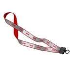 3/4" Reflective Lanyard w/ Plastic Clamshell & O-Ring
