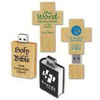 Green Line , Spirit Drives - Cross shaped wooden USB... from ASI 34256...