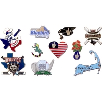 Economy Soft Enamel Lapel Pins, Emblems, & Zipper Pulls
