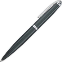 Twist-action brass ballpoint pen, lacquer or gunmetal finish, spring-loaded...