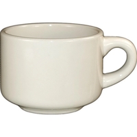 Restaurant Grade China - American White Stoneware Collection Cup, stackable,...
