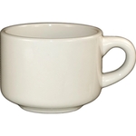 Cup, 7 oz Stackable, American White Stoneware Collection