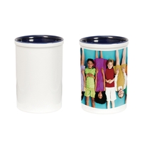 Ceramic Pencil Caddy (Blue Interior)