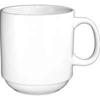 Restaurant Grade China - Classic White Porcelain Collection Cup, A.D., 3......