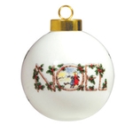 3" Ceramic Ball Ornament - Noel