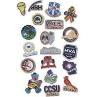 Die struck cloisonne lapel pin includes a spur nail and a... from ASI 74100...