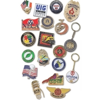 Die struck soft enamel lapel pin with spur nail and a... from ASI 74100 Norco...