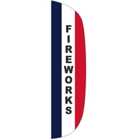 3' x 15' Message Flutter Flag - Fireworks