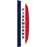 3' x 15' Message Flutter Flag - Fireworks
