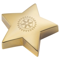 Gold Star Paperweight - 4" x 4" x 1"... from ASI 55540 Furniward Company