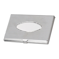 Silver Business Card Holder - 3 3/4" x 2 1/2" x... from ASI 55540 Furniward...
