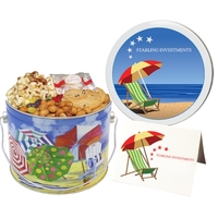 Combination of cookies, peanuts, jelly beans and more in a bucket.... from...