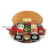 Half-Time Football Snack Favorites on Football shaped cutting board... from...