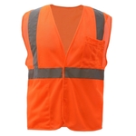 Class 2 Mesh Hook & Loop Vest - Orange
