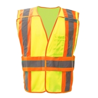 Vest Adj 5 Point Breakaway Inside/Outside Pockets - Lime