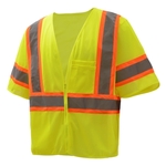 Standard Class 3 Two Tone Mesh Safety Vest - Lime