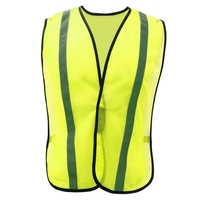 Non-ANSI Economy Vest with Elastic - Lime with Silver Tape.... from ASI 58492...