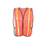 NON ANSI Vest with Elastic - Orange with Yellow Tape