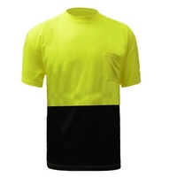 Non-ANSI Short Sleeve Safety T-Shirt With Black Bottom
