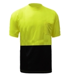 Non-ANSI Short Sleeve Safety T-Shirt With Black Bottom