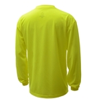 Long Sleeve Safety T-Shirt with Chest Pocket - Lime