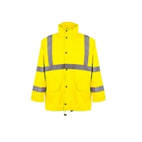Class 3 Safety Rain Coat - Lime
