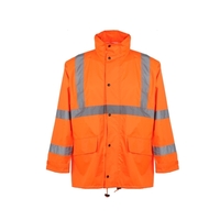 Class 3 Safety Rain Coat - Orange