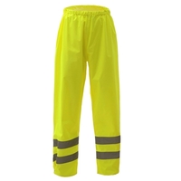 Class E Safety Rain Pants - Lime