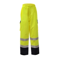 Class E Premium Safety Rain Pants w/Black Bottom