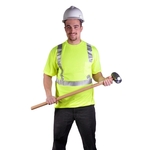 Class 2 Birdseye Breathable T-Shirt W/Chest Pocket - Lime