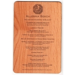 5" x 7" - Solid Hardwood Menus