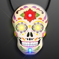 Light Up Day of the Dead Sugar Skull Necklace