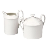Sugar and Creamer, CREAM glaze, 4"... from ASI 68878 Mar's Line / Mar's...