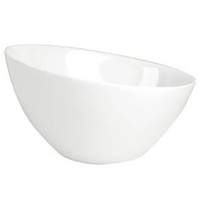 Bowl, Modern Tilted, 8 3/4" Fine Porcelain... from ASI 68878 Mar's Line /...
