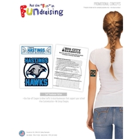 3"x4" Custom Tear-Off Temporary Tattoo Sheet... from ASI 43530 California...