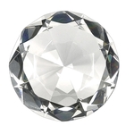 3" Clear Crystal Diamond Paperweight