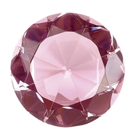 4" Pink Crystal Diamond Paperweight